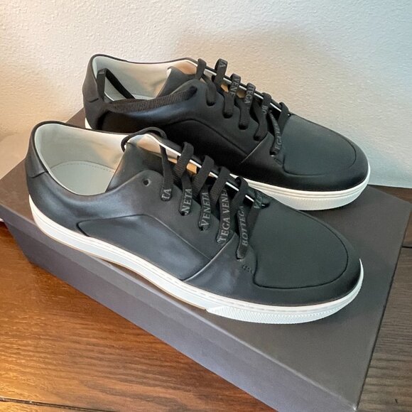 Bottega Veneta 608761 Men's Speedster Black Leather Sneakers, many sizes - Picture 3 of 12